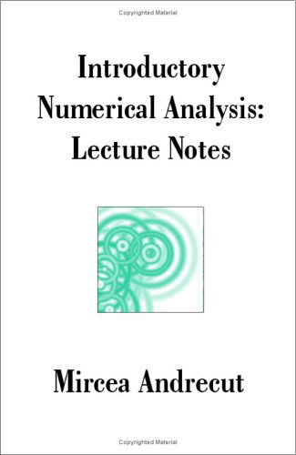 Cover for Mircea Andrecut · Introductory Numerical Analysis: Lecture Notes (Paperback Book) (2000)