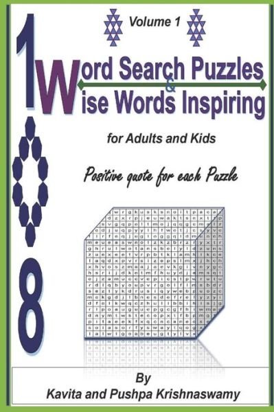 Cover for Pushpa Krishnaswamy · 108 Word Search Puzzles &amp; Wise Words Inspiring (Paperback Book) (2019)