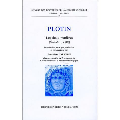 Les Deux Matieres (Enneade Ii, 4, 12) (Histoire Des Doctrines De L'antiquite Classique) (French Edition) - Plotin - Książki - Vrin - 9782711611577 - 1 września 1993