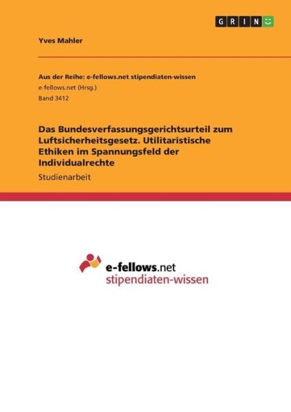 Cover for Mahler · Das Bundesverfassungsgerichtsurt (Bog)