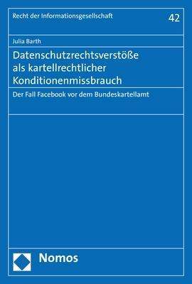 Cover for Barth · Datenschutzrechtsverstöße als kar (Book) (2020)