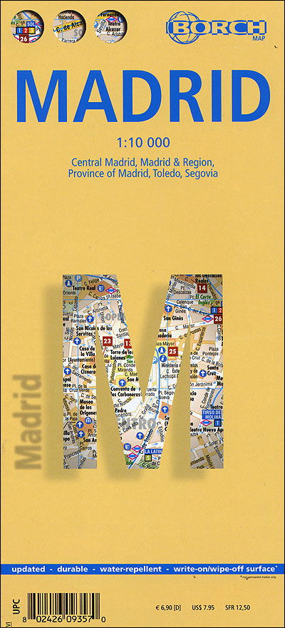 Madrid (lamineret), Borch Map 1:10.000 - Borch GmbH - Kirjat - Berndtson & Berndtson Pu - 9783866093577 - keskiviikko 3. tammikuuta 2001