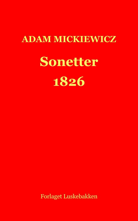 Cover for Adam Mickiewicz · Sonetter 1826 (Paperback Book) (2021)