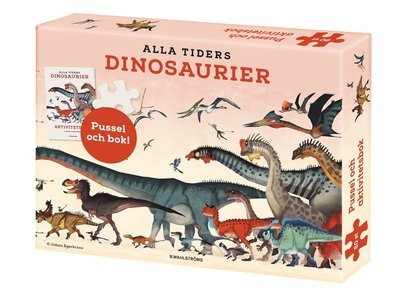 Cover for Johan Egerkrans · Alla tiders dinosaurier: aktivitetsbok, plansch och pussel 150 bitar (Book) (2019)