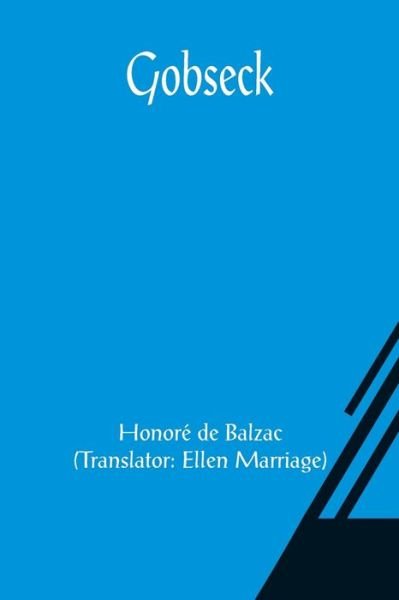 Cover for Honore de Balzac · Gobseck (Paperback Book) (2021)