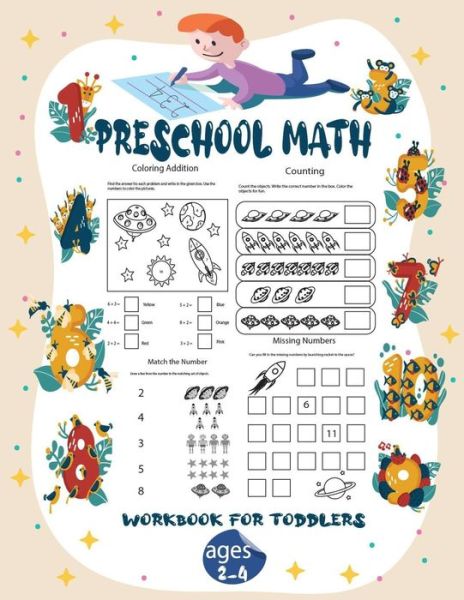 Cover for Salil Vigon · Preschool Math Workbook for Toddlers ages 2-4: Math Workbooks for Kindergarteners With Addition and Subtraction Activities (Tracing numbers (1-10), Pre K Math activities, Learning to count and More) (Paperback Book) (2021)