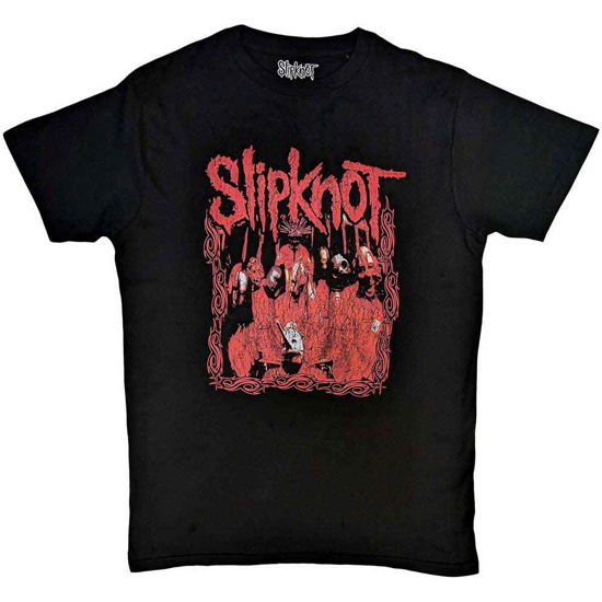 Slipknot Unisex T-Shirt: Band Frame - Slipknot - Merchandise - MERCHANDISE - 5023209201578 - 19. desember 2019
