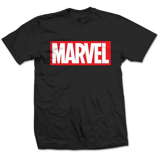 Marvel Comics Unisex T-Shirt: Box Logo - Marvel Comics - Fanituote - Bravado - 5055979905578 - 