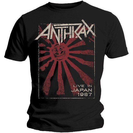 Anthrax Unisex T-Shirt: Live in Japan - Anthrax - Produtos - Global - Apparel - 5055979921578 - 