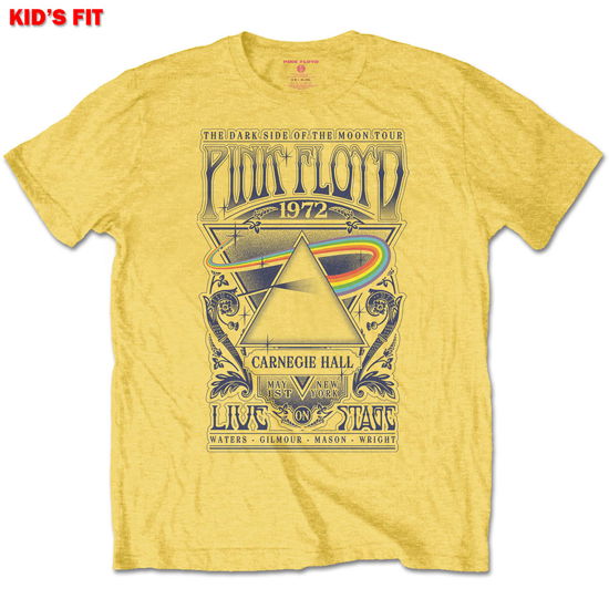 Pink Floyd Kids T-Shirt: Carnegie Hall Poster (11-12 Years) - Pink Floyd - Fanituote -  - 5056368665578 - 