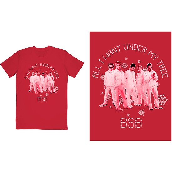 Cover for Backstreet Boys · Backstreet Boys Unisex T-Shirt: All I Want Xmas (T-shirt) [size L] [Red - Unisex edition]