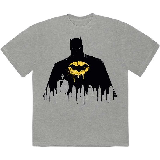 DC Comics Unisex T-Shirt: Batman Silhouette Drip - DC Comics - Gadżety -  - 5056737229578 - 