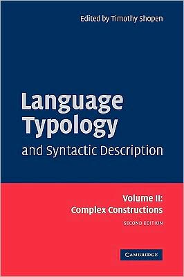 Cover for Timothy Shopen · Language Typology and Syntactic Description: Volume 2, Complex Constructions (Hardcover Book) [2 Revised edition] (2007)