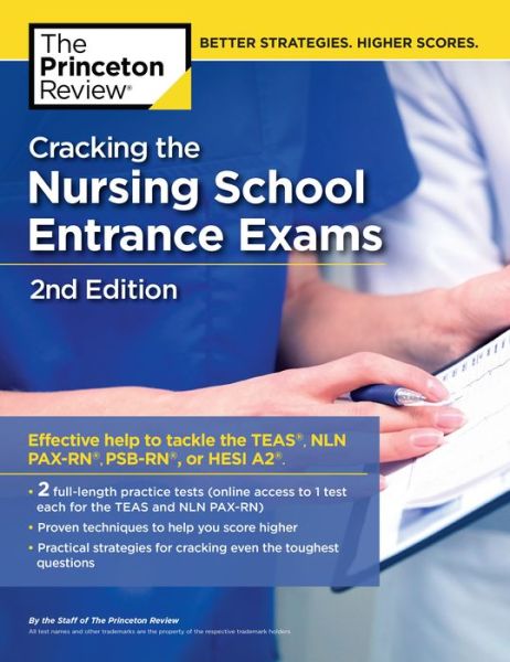 Cover for Princeton Review · Cracking the Nursing School Entrance Exams - Graduate Test Prep (Pocketbok) [2 Revised edition] (2018)