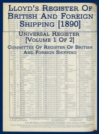 Cover for Committee of Register · Lloyd's Register of British and Foreign Shipping [1890] (Book) (2023)