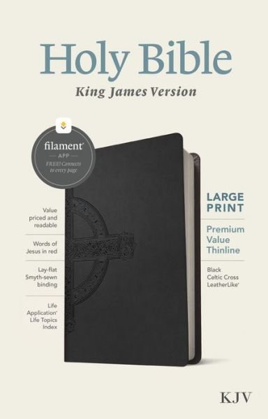 Cover for Tyndale · KJV Large Print Premium Value Thinline Bible, Filament Enabl (Lederbuch) (2022)