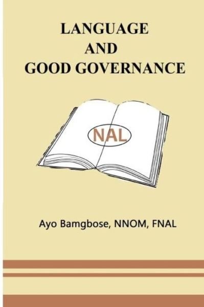 Cover for Ayo Bamgbose Nnom · Language And Good Governance (Pocketbok) (2016)