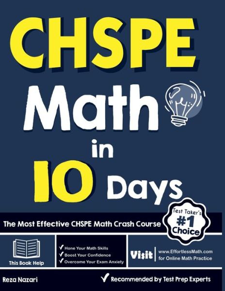 Cover for Reza Nazari · CHSPE Math in 10 Days: The Most Effective CHSPE Math Crash Course (Paperback Book) (2020)