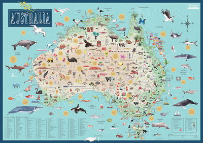 Cover for Tania McCartney · Australia: Illustrated Map (Paperback Book) [Maps edition] (2017)