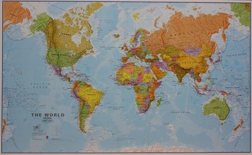 World political laminated - Maps International - Bøker - Maps International Ltd - 9781903030578 - 20. februar 2020