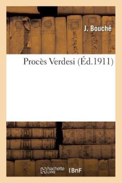 Cover for J Bouche · Proces Verdesi (Paperback Book) (2018)