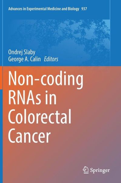 Non-coding RNAs in Colorectal Cancer - Advances in Experimental Medicine and Biology -  - Böcker - Springer International Publishing AG - 9783319420578 - 9 september 2016