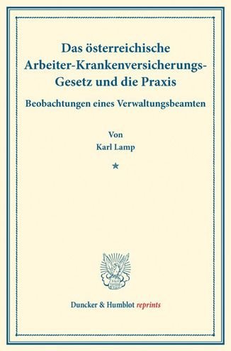 Cover for Lamp · Das österreichische Arbeiter-Krank (Book) (2017)