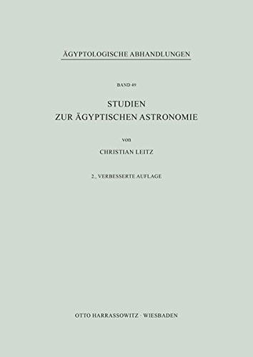 Cover for Leitz · Studien zur ägyptischen Astronomi (Book) (1991)