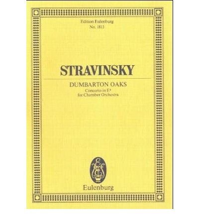 Cover for Igor Stravinsky · Concerto in E Flat Dumbarton Oaks (Gebundenes Buch) (1983)