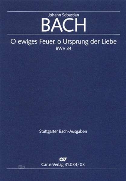 Cover for JS Bach · Kantate Nr.34,KA.CV31.034/03 (Bog)