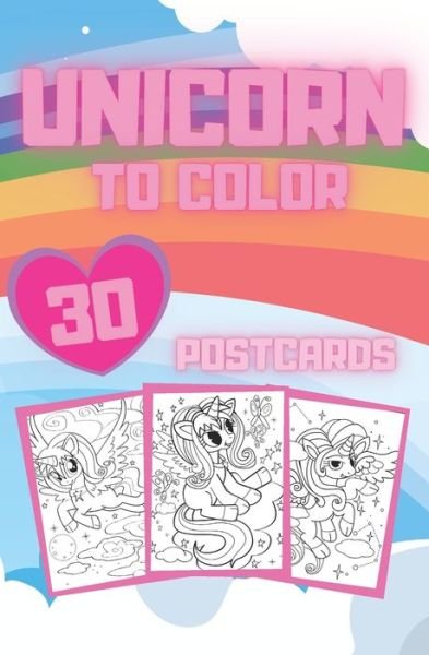 Cover for Unicorn Press · Unicorn To Color Postcards (Paperback Book) (2020)