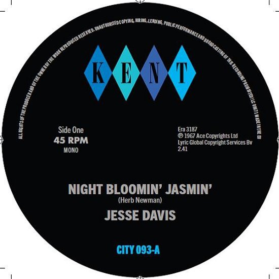 Night Bloomin Jasmin / Tricky Too - Jesse Davis / Gus Jenkins - Musiikki - KENT - 0029667034579 - perjantai 29. maaliskuuta 2024