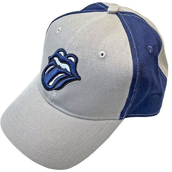 Cover for The Rolling Stones · The Rolling Stones Unisex Baseball Cap: Navy Tongue (2 Tone) (Klær) [Grey, Blue - Unisex edition]
