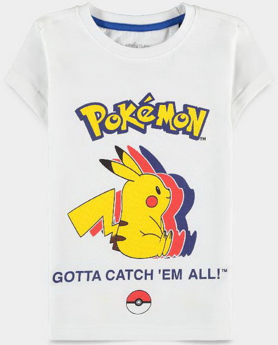 Cover for Pokemon: Pika Silhouette Girls White (t · POKEMON - Pika Silhouette - Kids T-Shirt (110/116) (Toys)