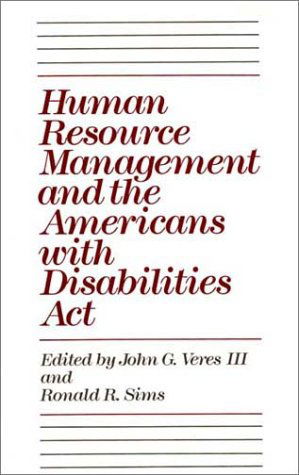 Cover for Ronald R. Sims · Human Resource Management and the Americans with Disabilities Act (Hardcover Book) (1995)