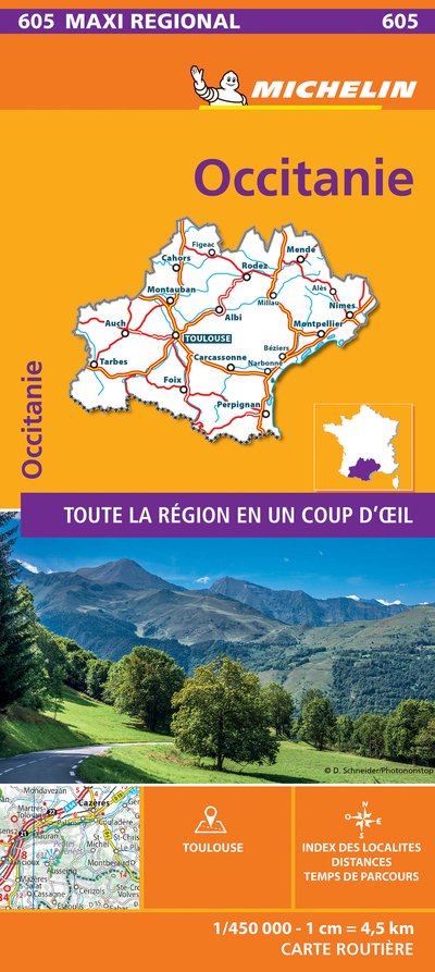 OCCITANIE, France - Michelin Maxi Regional Map 605: Map - France Maxi Regional - Michelin - Livros - Michelin Editions des Voyages - 9782067242579 - 11 de outubro de 2019