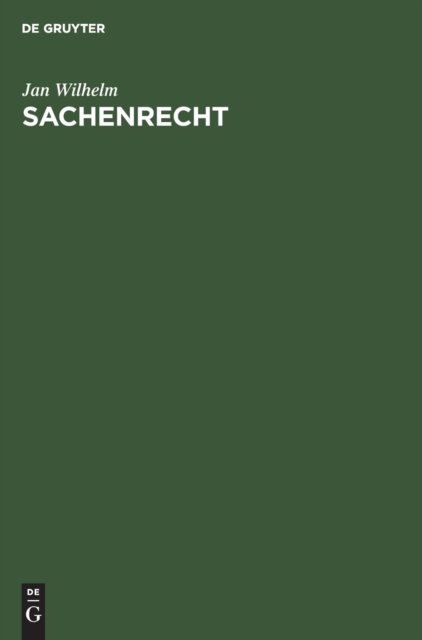 Cover for Jan Wilhelm · Sachenrecht (Inbunden Bok) (2002)