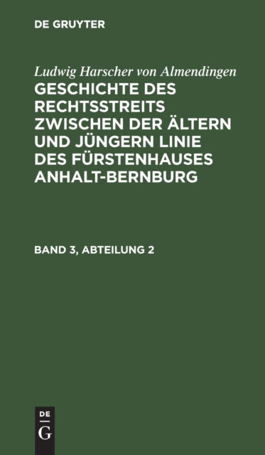 Cover for Ludwig Harscher von Almendingen · Ludwig Harscher Von Almendingen (N/A) (1901)