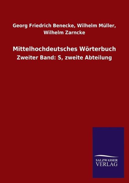 Cover for Wilhelm Benecke · Mittelhochdeutsches Worterbuch (Paperback Book) (2015)