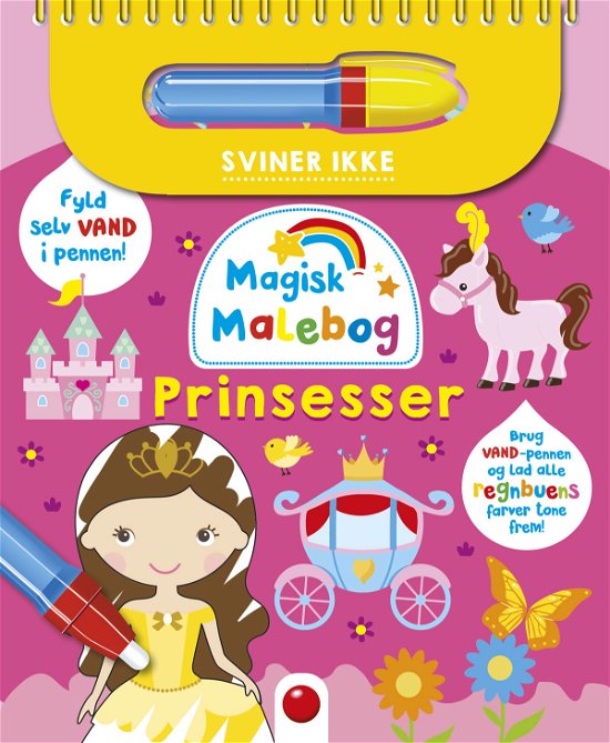 Cover for Magisk malebog: Magisk malebog: Prinsesser (Spiralbok) [1. utgave] (2022)