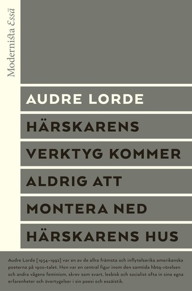 Cover for Audre Lorde · Modernista Essä: Härskarens verktyg kommer aldrig att montera ned härskarens hus (Book) (2024)