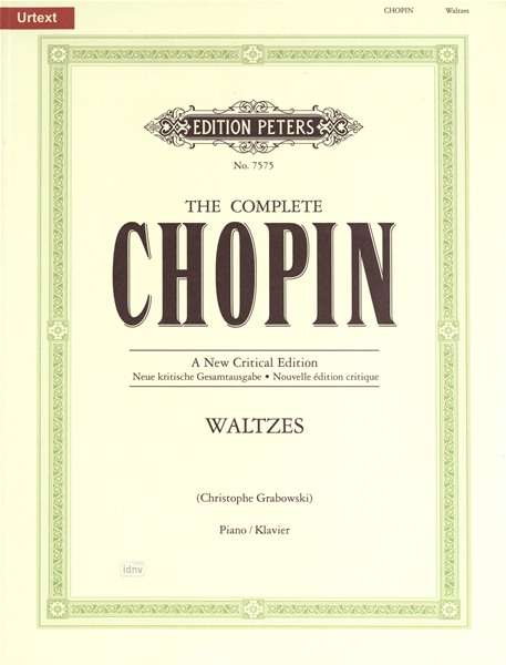 Waltzes for Piano - Fryderyk Chopin - Kirjat - Edition Peters - 9790577085579 - tiistai 14. maaliskuuta 2006