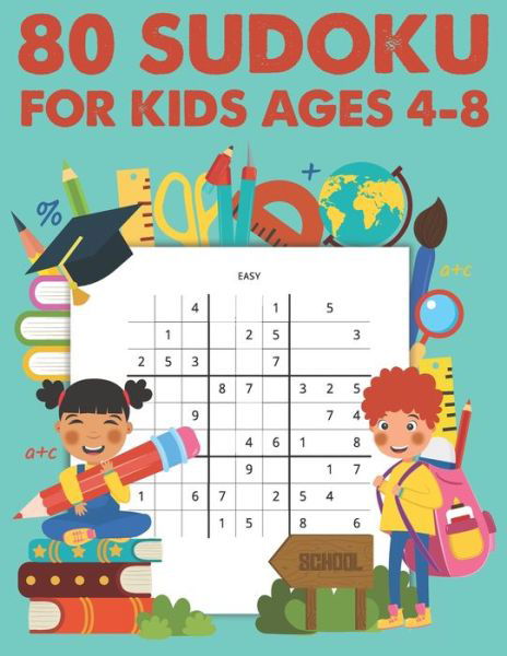 Cover for The Universal Book House · 80 Sudoku For Kids Ages 4-8 (Pocketbok) (2020)