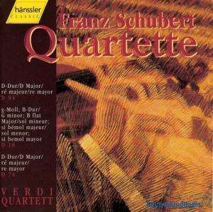 Schubert Franz - Verdi Quartett - Quartette D94 - D18 -d74 - Schubert Franz - Musikk - HANSSLER - 4010276009580 - 7. februar 2000