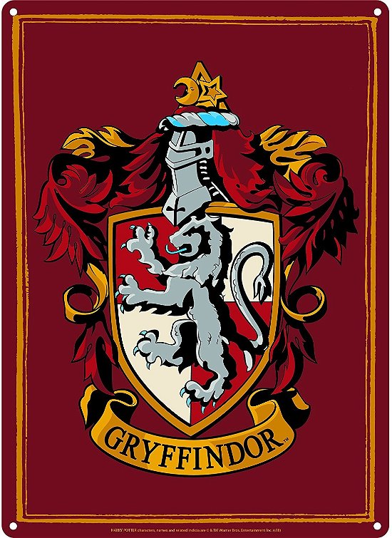Harry Potter: Gryffindor Metal Sign - P.Derive - Music - HARRY POTTER - 5055453459580 - 