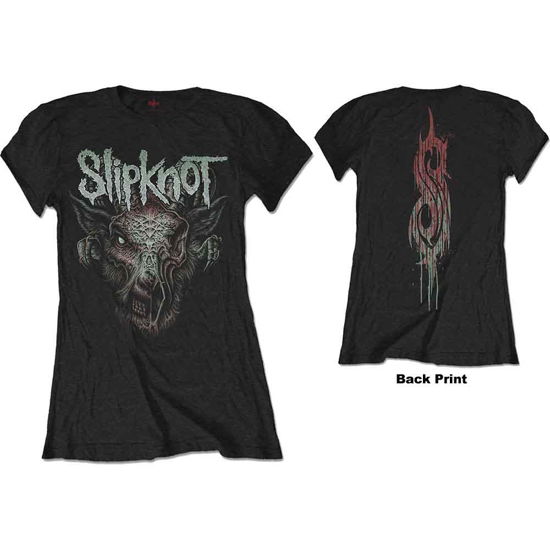 Slipknot Ladies T-Shirt: Infected Goat (Back Print) - Slipknot - Mercancía -  - 5056170669580 - 