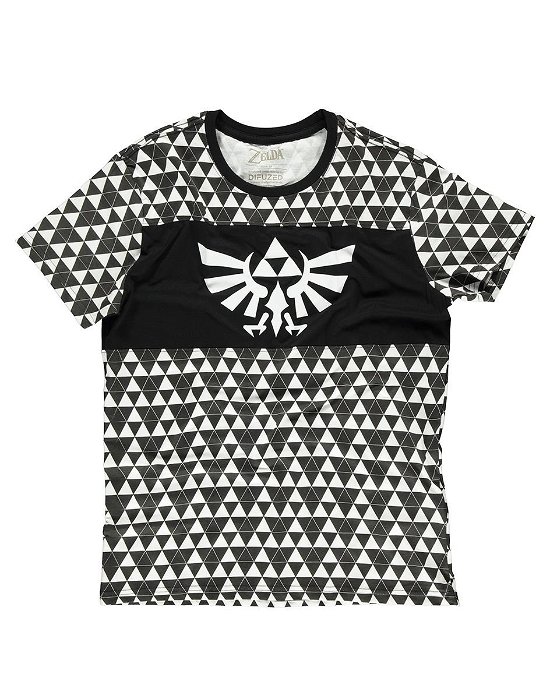 Cover for T-Shirt · ZELDA - Mens T-Shirt - Triforce Checker (MERCH) [size S] (2019)