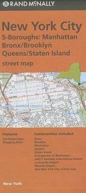 Cover for Rand McNally · New York City: 5-Boroughs : Manhattan, Bronx, Brooklyn, Queens, Staten Island Street Map (Gebundenes Buch) (2013)