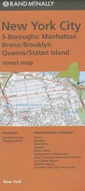 Cover for Rand McNally · New York City: 5-Boroughs : Manhattan, Bronx, Brooklyn, Queens, Staten Island Street Map (Gebundenes Buch) (2013)