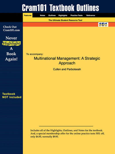 Cover for Cullen · Studyguide for Multinational Management: a Strategic Approach by Cullen, Isbn 9780324055696 (Paperback Book) (2006)